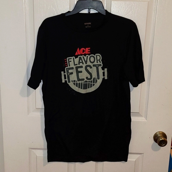 Authentic-Brand Mens Ace Flavor Fest Black Red Gray Short Sleeve Tshirt Medium - Picture 1 of 10